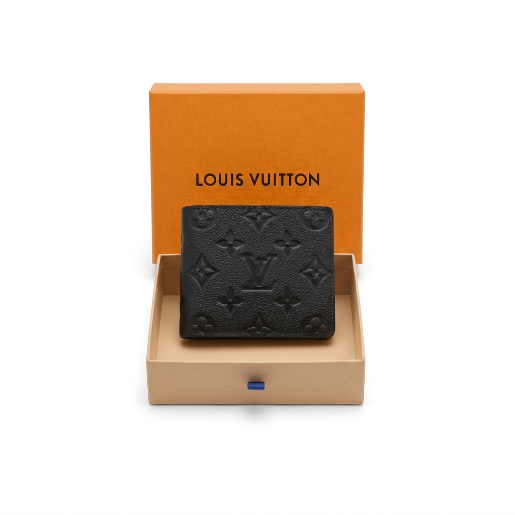 Louis Vuitton Mens Wallet Black Monogram Shadow Noir, Box, Dust Bag & COA New