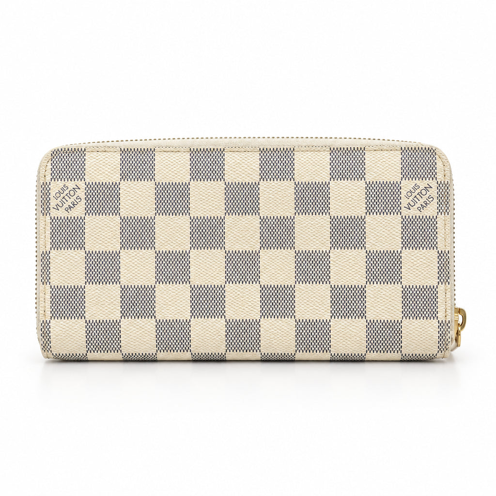 Louis Vuitton Damier Azur Zippy Wallet – Zip Around Long Wallet Purse | White